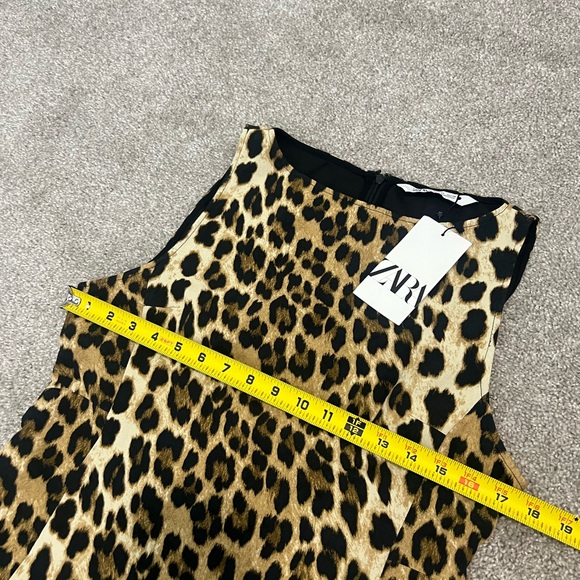 NWT ZARA ANIMAL PRINT DRESS ZW COLLECTION 3201/140 LEOPARD WOMEN LARGE - Picture 8 of 14